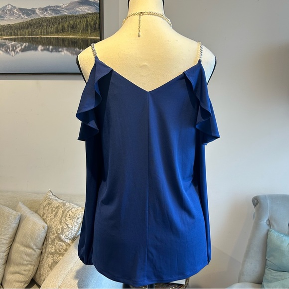 Michael Kors size S blue top - Picture 5 of 9